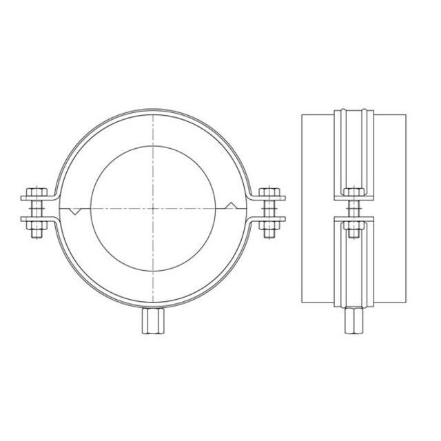 Walraven - Kälteschelle BISOFIX MW DSD: 30mm - Gewinde: M10/M12 - 108mm