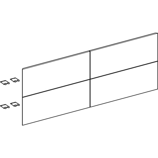 Geberit Vertriebs - Set Schubl.-Frt für ONE US, 4 Schubl. für WT B: 135cm, greige matt