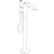 Hansgrohe - Wannenmischer Bodenstehend Axor Citterio C Cubic cut MSW