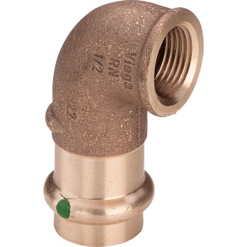 Viega - Winkel 90 Grad SANPRESS 2214.2 22mm x 1 IG Siliziumbronze
