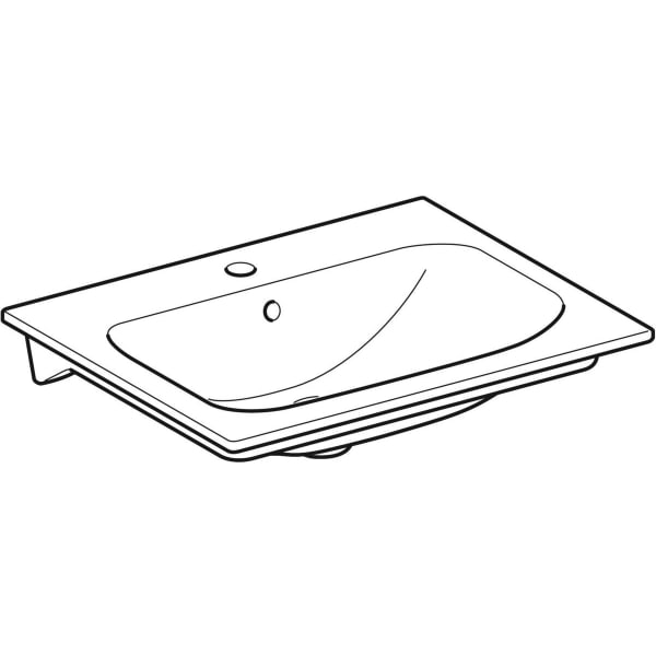 Geberit Vertriebs - RENOVA Nr.1 Plan Möbel-WT Slim 600x480mm, m. Hl., m. Ül., weiß