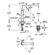 Grohe - EH-Waschtischbatterie Allure 23403_1 XL-Size warm sunset gebürstet