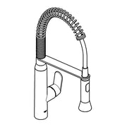 Grohe - EH-Spültischbatterie K7 MEDIUM 31379 mit Profibrause supersteel