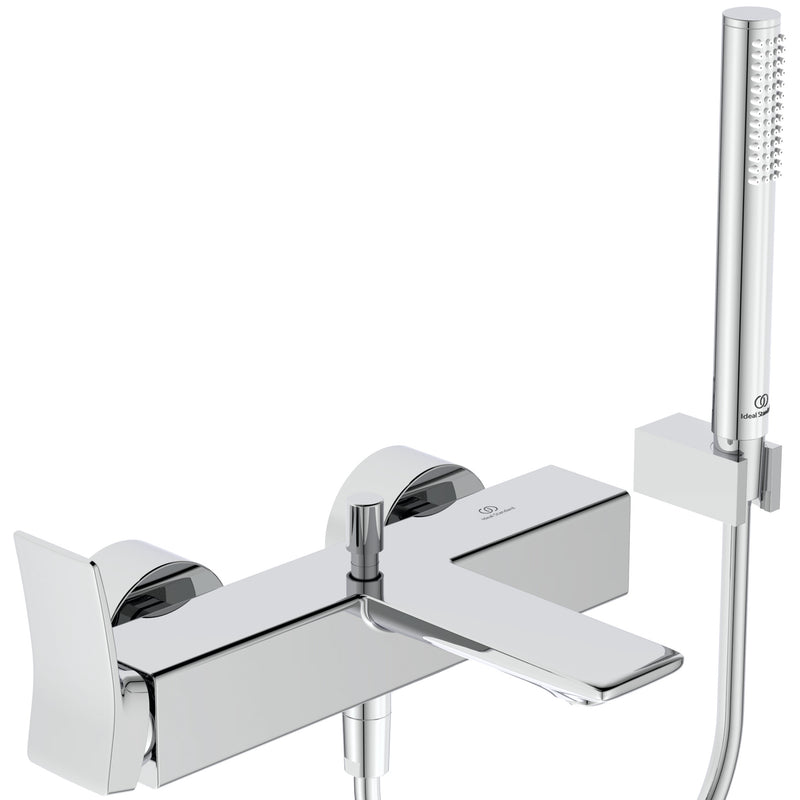 Ideal Standard - Badearmatur AP CONCA, m.Stab-HB, Brauseschlauch u.Wandhalter, Chrom