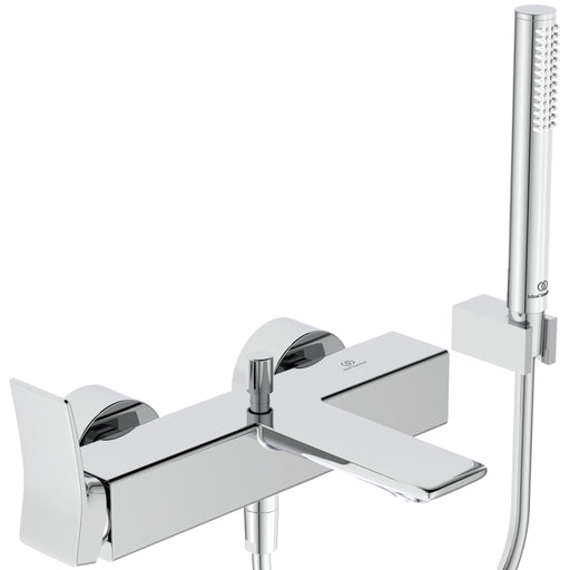 Ideal Standard - Badearmatur AP CONCA, m.Stab-HB, Brauseschlauch u.Wandhalter, Chrom