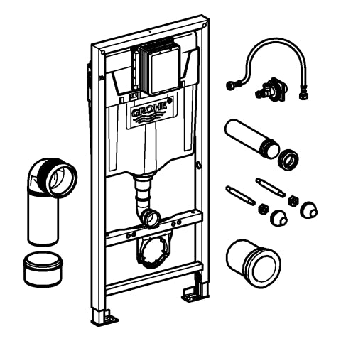 Grohe - WC-Element RAPID SL 39863 BH: 1,13m mit Spülstromdrossel