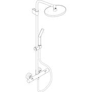 Hansgrohe - Activera S Showerpipe 240 1jet EcoSmart+ mit Ecostat Fine chrom