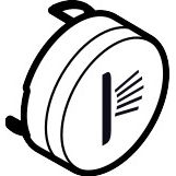 Hansgrohe - Druckknopf Symbol Seitenbrause mattweiß