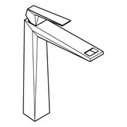 Grohe - EH-WT-Batt. Allure Brilliant 24346 XL-Size für freist.Waschschüsseln chrom