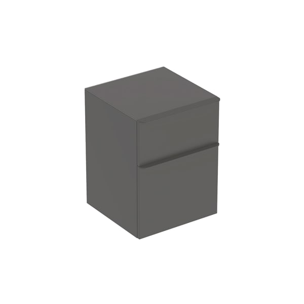 Geberit Vertriebs - Smyle Square Seitenschrank mit zwei Schubladen, 45x60x47cm, lava