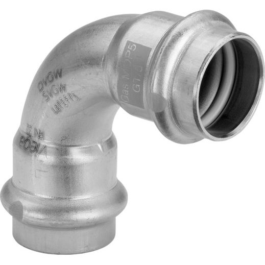 Viega - Bogen 90 Grad SANPRESS Inox G 0216 Gas 42mm Edelstahl
