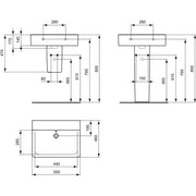 Ideal Standard - Waschtisch CONNECT 550x460mm E8111 weiß