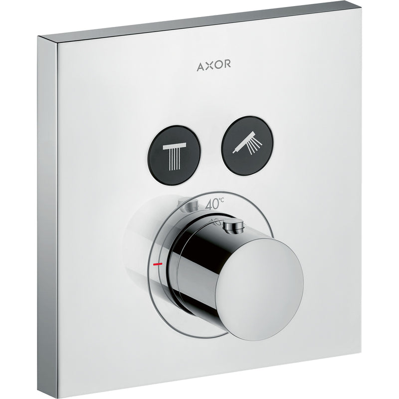 Hansgrohe - Thermostat UP AXOR Showerselect Fertigset 2 Verbraucher quadratisch chr