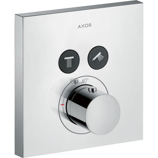 Hansgrohe - Thermostat UP AXOR Showerselect Fertigset 2 Verbraucher quadratisch chr