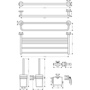 Hansgrohe - Bad Accessoire 5-teiliges Set LOGIS Universal chrom