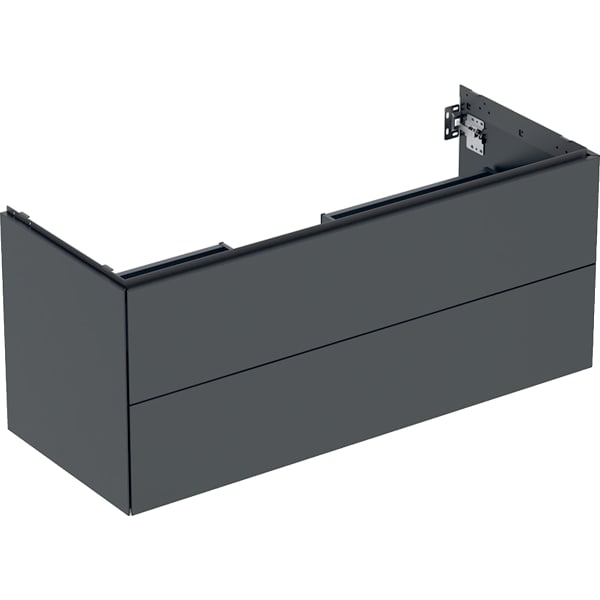Geberit Vertriebs - ONE Unterschrank für WT/-Platte 2 Schubl., 118,4x50,4x47cm, schwarz matt