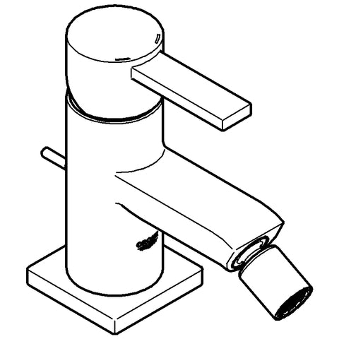 Grohe - Bidet EHM ALLURE 32147 mit Zugstangen-Ablaufgarnitur chrom