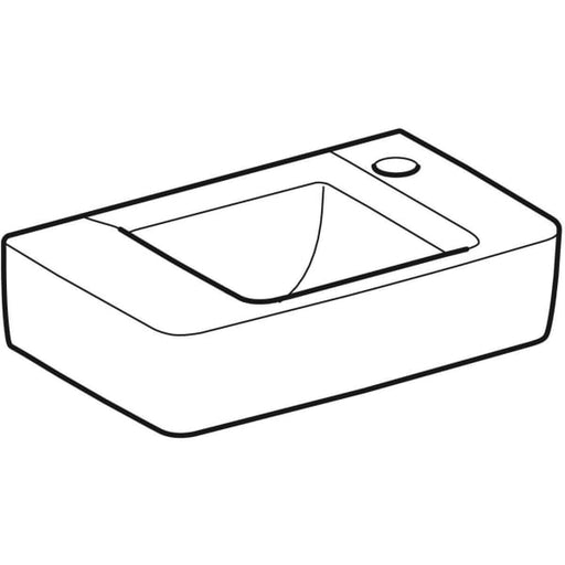 Geberit Vertriebs - Handwaschbecken RENOVA PLAN 272142 400x250mm weiß o.ÜL