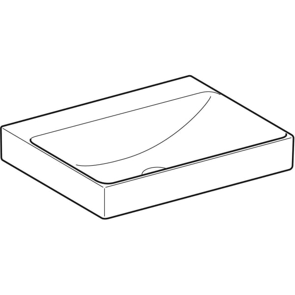 Geberit Vertriebs - ONE Waschtisch 60x48 cm, Abg. verti. o. Hl., o. Ül., weiß, KeraTect