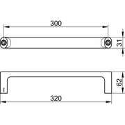 KEUCO - Haltegriff 320mm breit verchromt