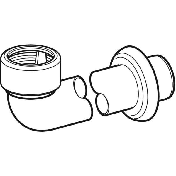 Geberit Vertriebs - Anschlussbogen 90Gr mit Wandrosette