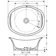 Hansgrohe - Waschschüssel AXOR Urquiola rund 500mm