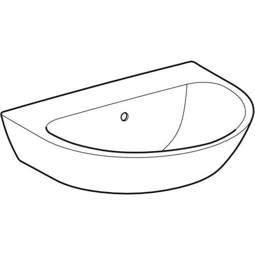 Geberit Vertriebs - Waschtisch RENOVA 60x48cm, o. Hl., m. Ül., weiß