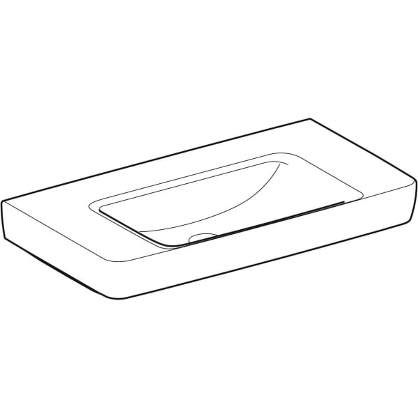 Geberit Vertriebs - RENOVA Plan WT mit Ablagefl., 90x48cm o. Hl., o. Ül., weiß, KeraTect, NEU