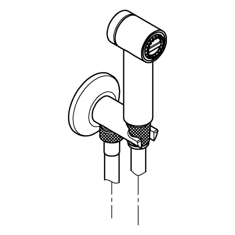 Grohe - Wandhalterset Rainshower Aqua 26840 1 Strahlart Absperrventil chrom