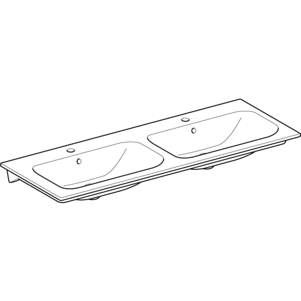 Geberit Vertriebs - RENOVA Nr.1 Plan Möbel-DWT Slim 1300x480mm, m. Hl., m. Ül., weiß