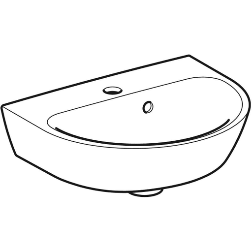 Geberit Vertriebs - Handwaschbecken RENOVA 45x36cm, m. Hl., m. Ül., weiß KeraTect