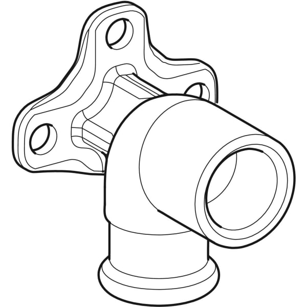 Geberit Vertriebs - Rotguss Deckenwinkel, lang 15mm x 1/2 IG, # 63453