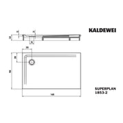 Franz Kaldewei - DW SUPERPLAN mit Wannenträger Mod.1853-2, 900 x 1400, alpinweiß,m. WT
