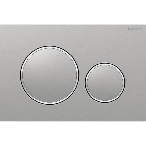 Geberit Vertriebs - BetPl. SIGMA20 f.2-Mengen-Sp.verschr. Edelstahl gebürstet/poliert/gebürstet