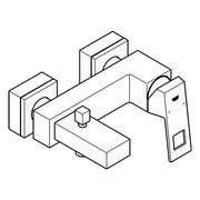 Grohe - EH-Wannenbatterie EUROCUBE 23140 Wandmontage eigensicher supersteel