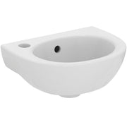 Ideal Standard - Handwaschbecken EUROVIT, 1 Hl. links, m.Ül., 350x260x160mm, Weiß