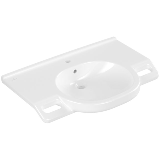VILLEROY & BOCH - Waschbecken ViCare 810x560mm ov 1HL. m. ÜL. Weiß Alpin AntiBac CeramicPlus