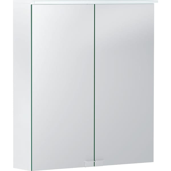 Geberit Vertriebs - Spiegelschrank OPTION Basic m. Beleuchtung, zwei Türen, 60x67,5x14cm