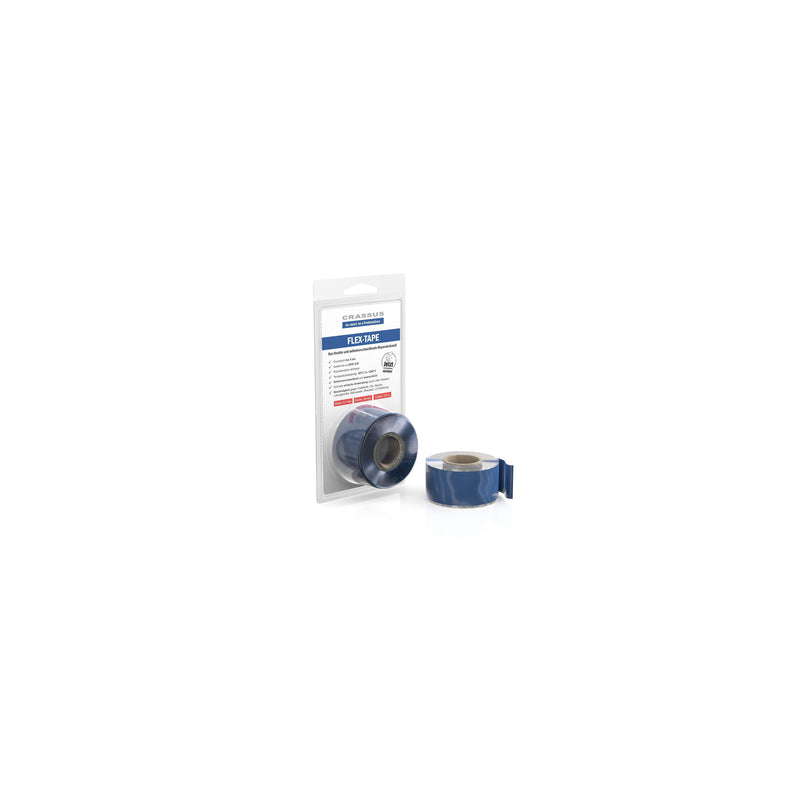 CRASSUS - Flex-Tape, 25mmx3,5mx0,7mm, Blau flex.selbstverschweißendes Reparaturband