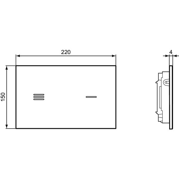 Ideal Standard - Sensor-Betätigungsplatte NT1 SYMFO, Weiß