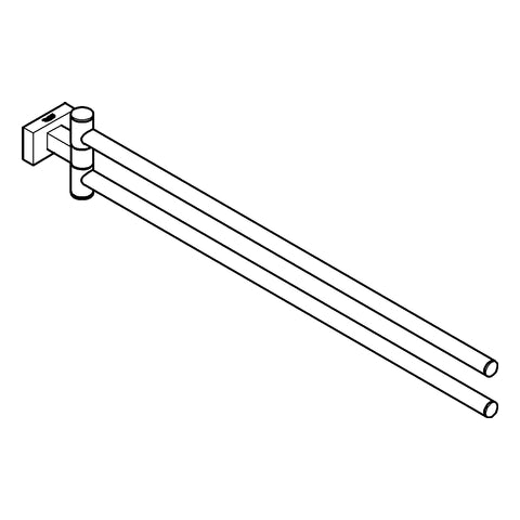 Grohe - Handtuchhalter ESSENTIALS CUBE 40624 2-armig 439mm schwenkbar chrom