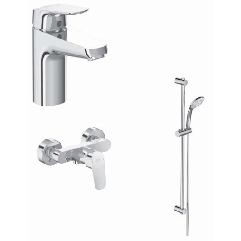 Ideal Standard - Armaturenpaket CERAFLEX, mit WT-Arm., Brause-Arm. und Brausekombination, Chrom