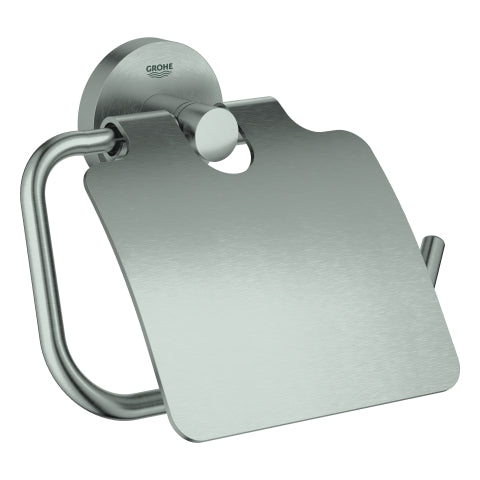 Grohe - WC-Papierhalter ESSENTIALS 40367 Metall mit Deckel supersteel