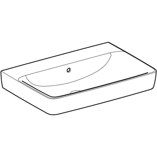 Geberit Vertriebs - RENOVA Plan Waschtisch, 70x48cm o. Hl., m. Ül., weiß, KeraTect, NEU