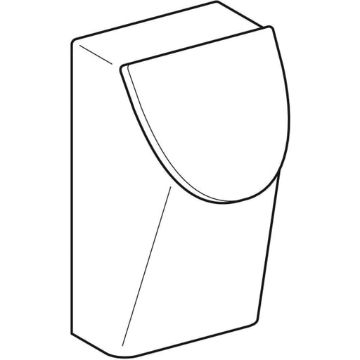 Geberit Vertriebs - Urinal RENOVA NR.1 PLAN 235120 mit Deckel Metallschar. weiß Ktect
