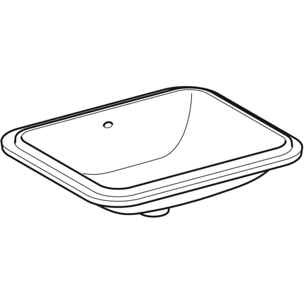 Geberit Vertriebs - Unterbau-WT VARIFORM, rechteckig 500x400mm, o. Hl., mit Überlauf, weiß