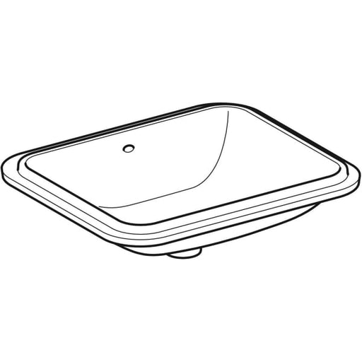 Geberit Vertriebs - Unterbau-WT VARIFORM, rechteckig 500x400mm, o. Hl., mit Überlauf, weiß