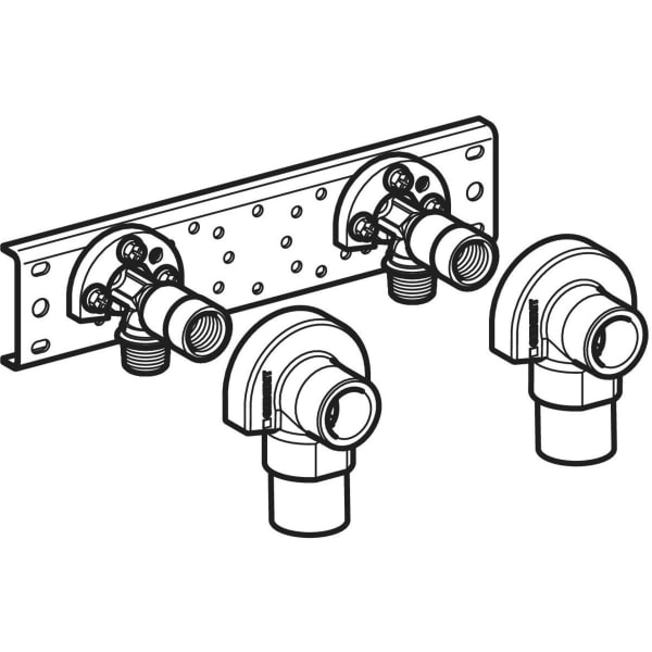 Geberit Vertriebs - Anschlusswinkel 90Gr mit AG für MEPLAFIX Rg RMF1/2-Rp1/2 L:40mm AD15,3cm