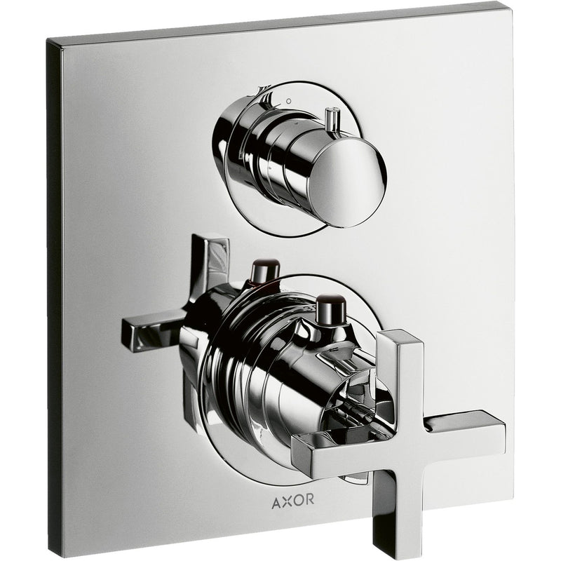 Hansgrohe - Fertigset UP Thermostat AXOR CITTERIO 39725 chrom Kreuzgriff/Ab-/Umstellvent