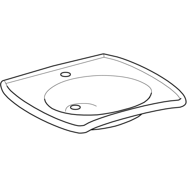 Geberit Vertriebs - WT VITALIS, barrierefrei, 65x60cm m. Hl., o. Ül., weiß